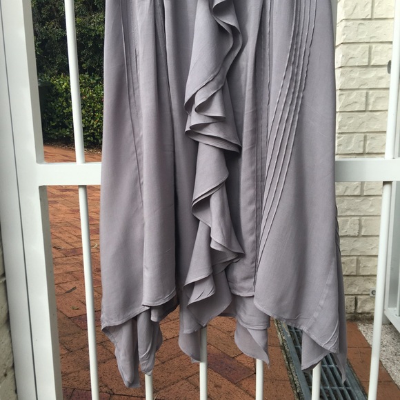 Portmans Grey Frilled Tunic Size 14 - Picture 5 of 14